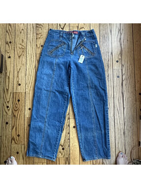 Revolt 90s Blue Denim Jeans 13/14 Wide Leg Retro Style